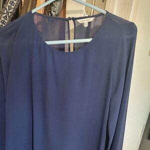 Elegant Navy Blue Blouse